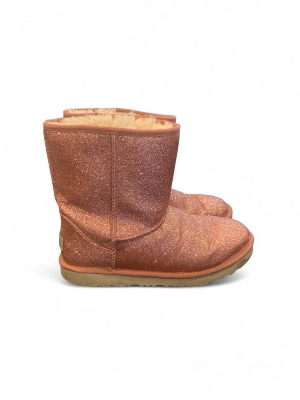 UGG Glittery Pink Classic Short Boots